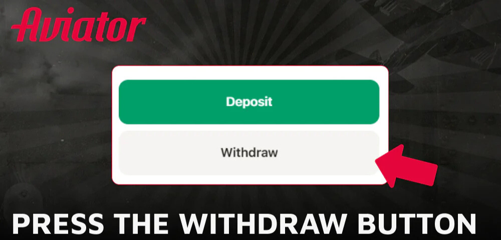 Press the Withdraw button in the Cashier area or the top right corner of any page.